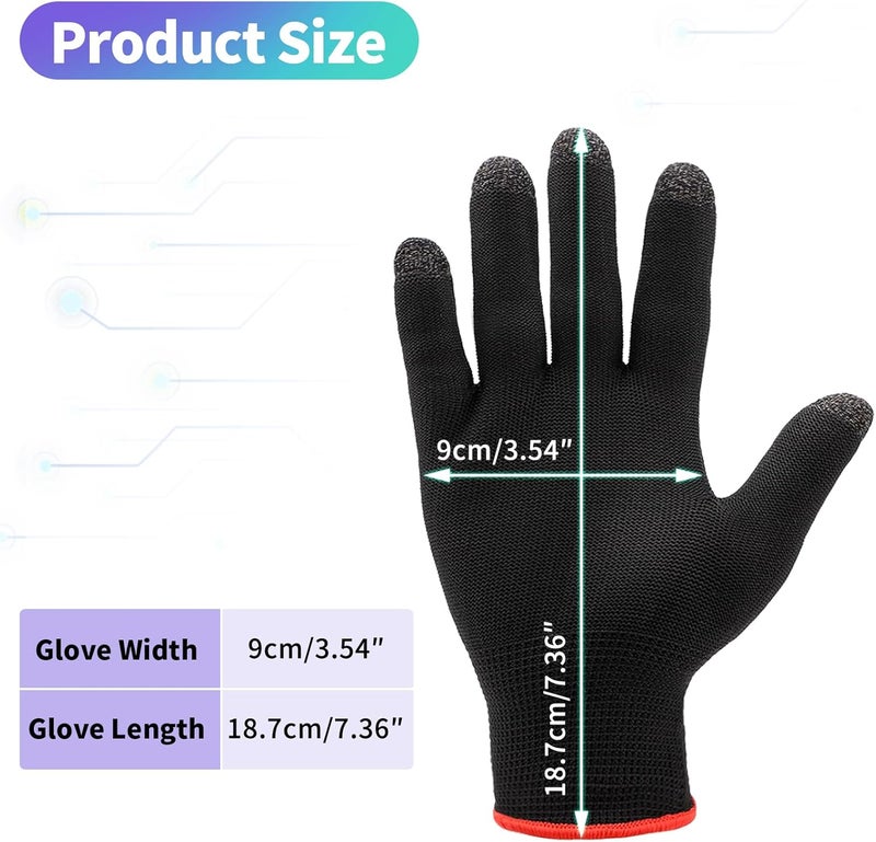 ENPOINT Touch Screen Gloves - 5 Pairs Highly Sensitive Seamless Gaming Gloves for Sweaty Hands, Breathable Anti-Slip Guantes Gamer, PUBG Mobile Call of Duty Mobile Gaming Accessories - Image 5
